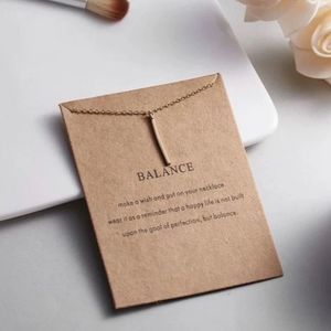 Gold-Plated Vertical Bar Minimalist Pendant